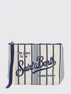 Mc2 Saint Barth Aline Striped Polyester Pouch In 海蓝