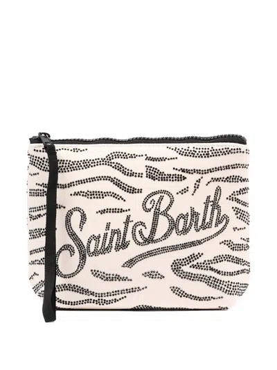 Mc2 Saint Barth Aline Strass Embellished Mini Bag In Orange