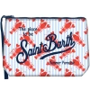 Mc2 Saint Barth Aline Aragolove Stripes Pouch In Blue
