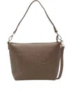 Mc2 Saint Barth Logo-embossed Shoulder Bag In Brown