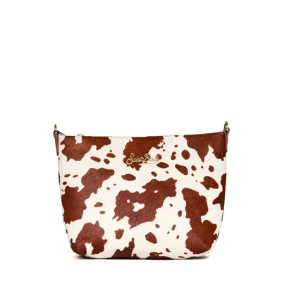 Mc2 Saint Barth Aline Bag Logo Zip Clutch In Multi