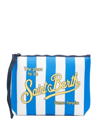 Mc2 Saint Barth Kids' Aline Beach Bag In Blue