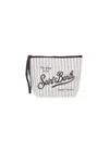 Mc2 Saint Barth Aline Brown Stripes Pouch In Multi