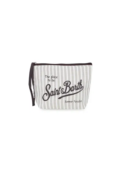 Mc2 Saint Barth Aline Brown Stripes Pouch