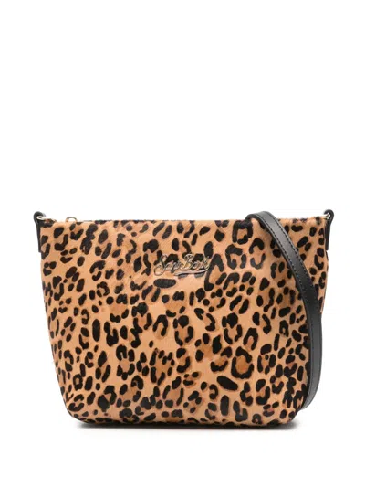 Mc2 Saint Barth Aline Brushed Leather Bag In Brown