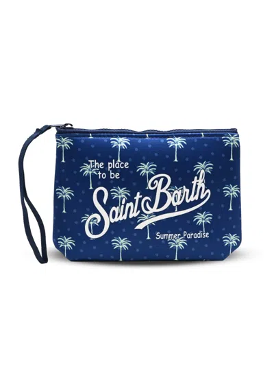 Mc2 Saint Barth Aline Buti Palm Blue Pouch