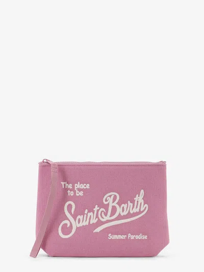 Mc2 Saint Barth Aline Canvas Clutch In Pink