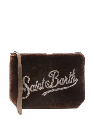 Mc2 Saint Barth Aline Clutch Bag In Brown