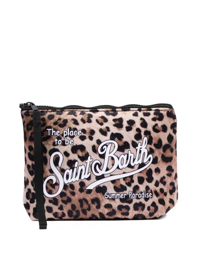 Mc2 Saint Barth Aline Clutch Bag In Brown