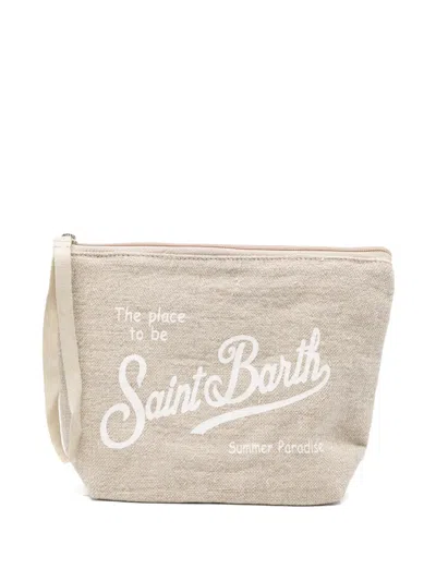 Mc2 Saint Barth Aline Clutch Bag In Neutral