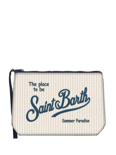Mc2 Saint Barth Aline Clutch Bag In White