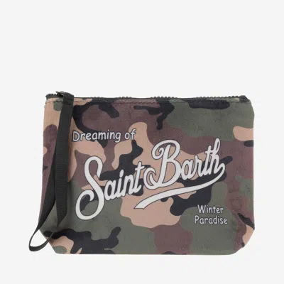 Mc2 Saint Barth Aline Clutch Bag With Logo In Multi