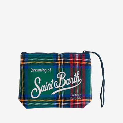 Mc2 Saint Barth Aline Clutch Bag With Logo In Multi