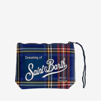 Mc2 Saint Barth Aline Clutch Bag With Logo In Multi
