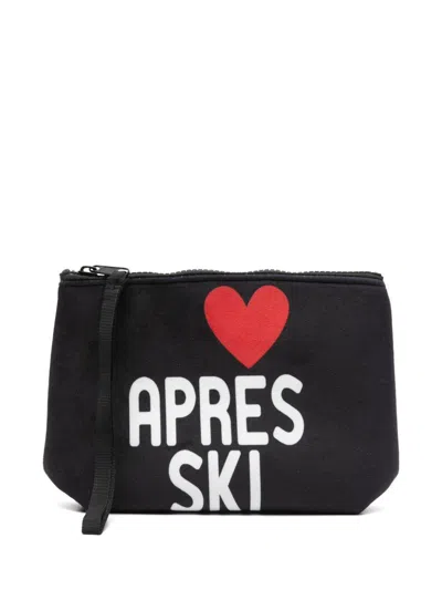 Mc2 Saint Barth 'aline' Clutch Bag With Print  In Black