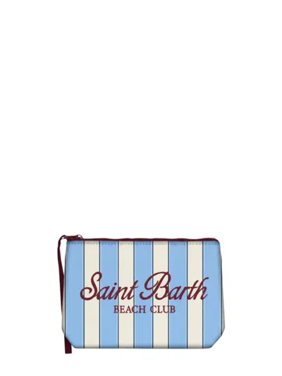 Mc2 Saint Barth Aline Cotton Clutch Bag In Blue