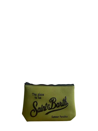 Mc2 Saint Barth Aline Cotton Clutch Bag In Green