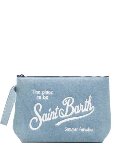 Mc2 Saint Barth Aline Zip Clutch Bag In Blue