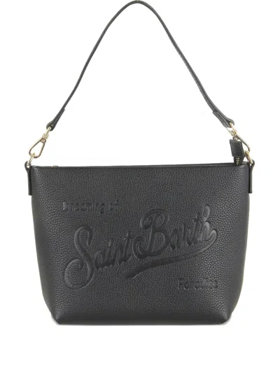 Mc2 Saint Barth Aline Embossed-logo Bag In Black