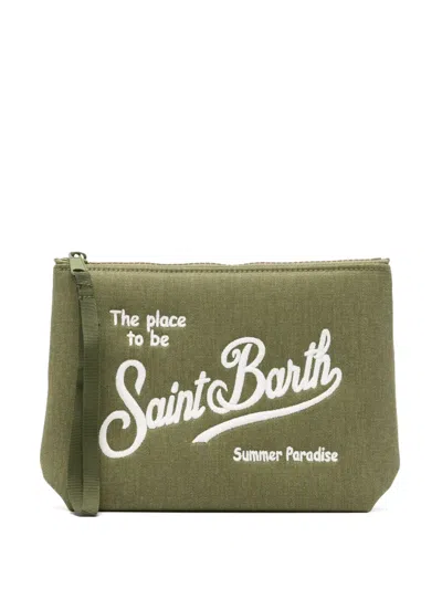 Mc2 Saint Barth Aline Embroidered Clutch Bag In Pattern