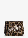 Mc2 Saint Barth Aline Felt Leo Clutch Bag In Multi