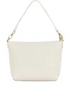Mc2 Saint Barth Aline Grain-leather Shoulder Bag In White