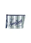 Mc2 Saint Barth Aline Green Stripes Pouch