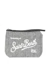 Mc2 Saint Barth Aline Herringbone Make Up Bag In Gray