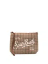 Mc2 Saint Barth Aline Houndstooth Clutch Bag In Brown