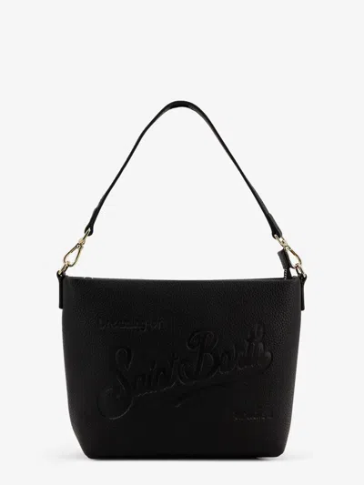 Mc2 Saint Barth Aline Leather Shoulder Bag In Black