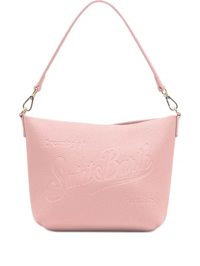 Mc2 Saint Barth Aline Leather Shoulder Bag In Pink