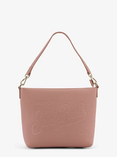 Mc2 Saint Barth Aline Leather Shoulder Bag In Pink