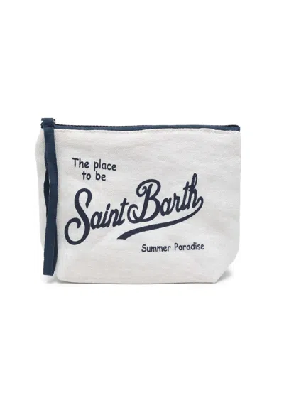 Mc2 Saint Barth Aline Linen Pouch Light Cream