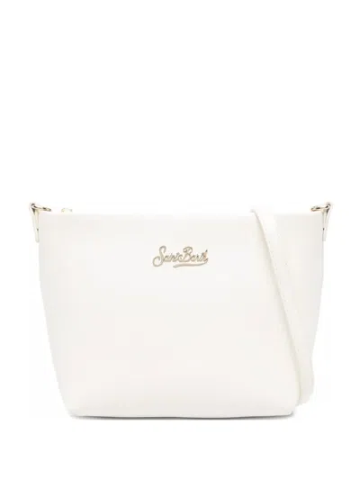 Mc2 Saint Barth Aline Logo Cross Body Bag In White