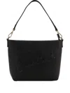 Mc2 Saint Barth Aline Logo-devossed Shoulder Bag In Black