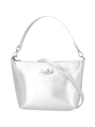 Mc2 Saint Barth Aline Logo Shoulder Bag In Silver