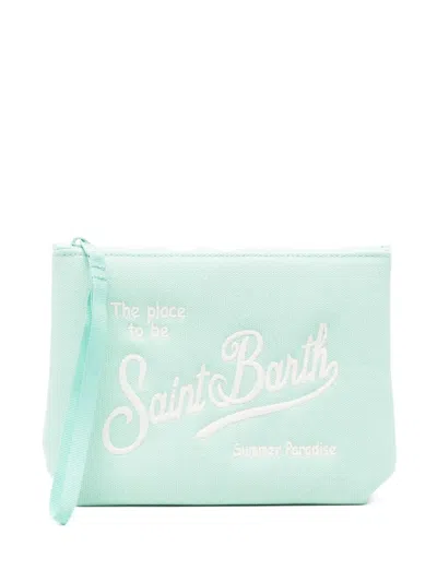 Mc2 Saint Barth Aline Logo-print Pouch Bag In Red