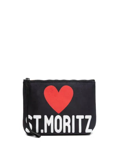 Mc2 Saint Barth Aline Love St. Moritz Blue Clutch Bag
