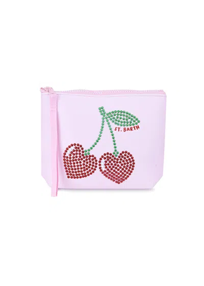 Mc2 Saint Barth Aline Neoprene Pouch Cherry Print