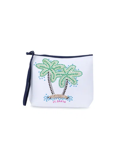 Mc2 Saint Barth Aline Neoprene Pouch Palms Print