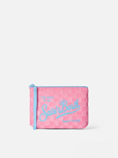 Mc2 Saint Barth Aline Pink Terry Pochette With Check