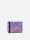 Mc2 Saint Barth Aline Pochette With Purple Paisley Print In Pink