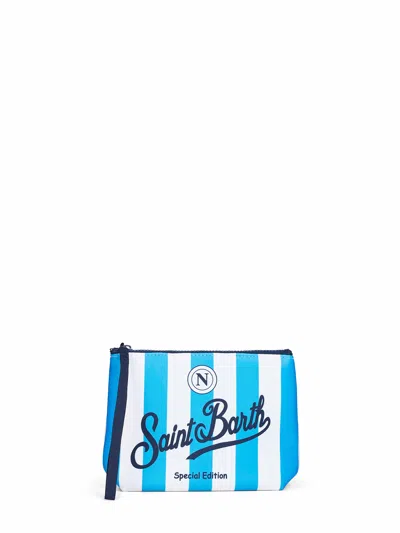 Mc2 Saint Barth Aline Printed Clutch Bag - Ssc Napoli Special Edition In Multi