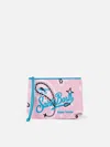 Mc2 Saint Barth Aline Scuba Pochette With Pink Paisley Print In Pink