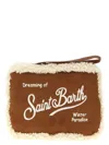 Mc2 Saint Barth Aline Shearling Clutch In Brown