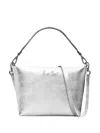 Mc2 Saint Barth Aline Shoulder Bag Logo Strap Shoulder Bag In Silver