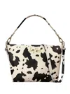 Mc2 Saint Barth Aline Soulder Cow Print Logo Shoulder Bag In Animal Print