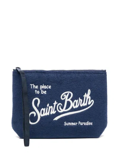 Mc2 Saint Barth Aline Zip Clutch Bag In Blue