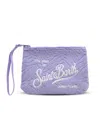 Mc2 Saint Barth Aline Sponge Terry Embossed Zebra Lavender Pouch