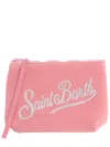 Mc2 Saint Barth Aline Velvet Clutch Bag In Pink